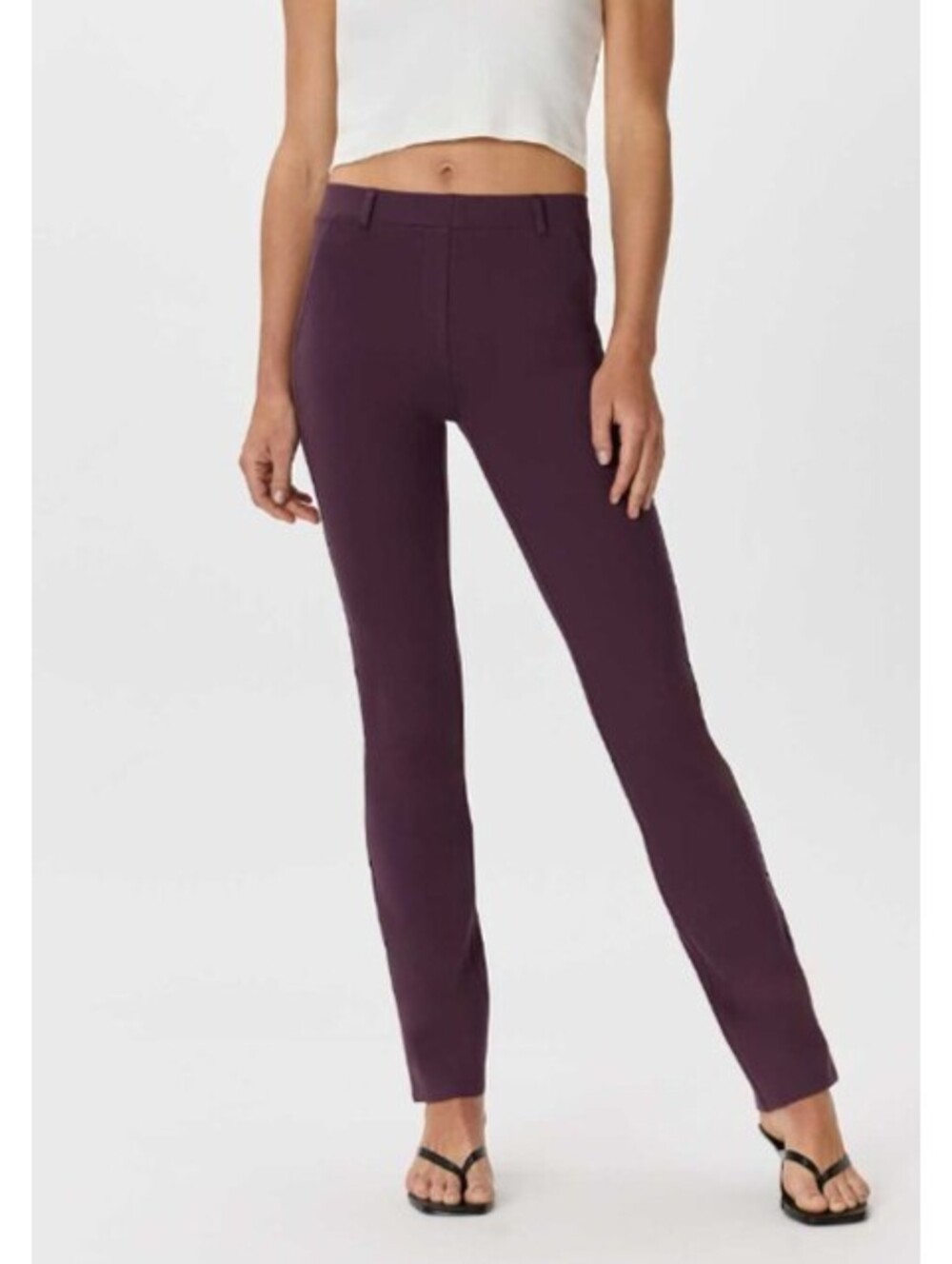 QUINCE burgundy straight leg pants sz M